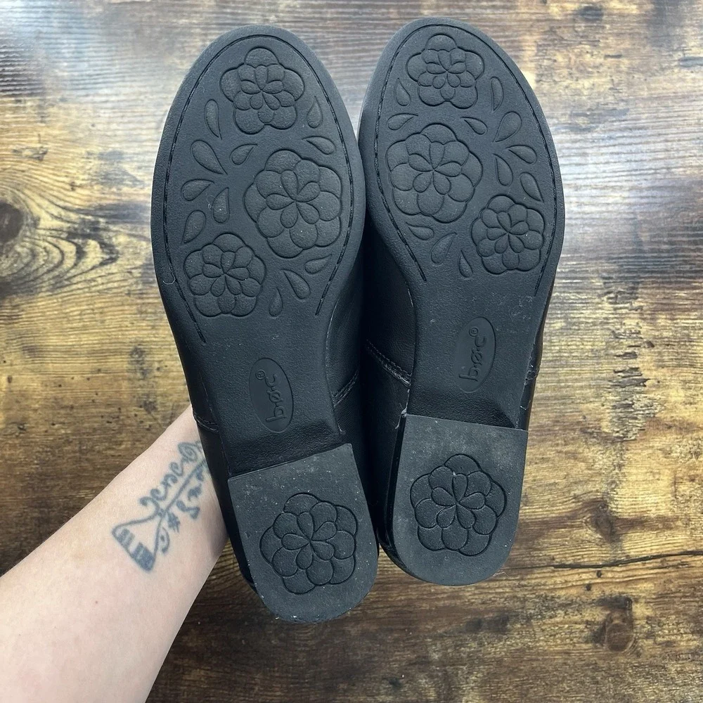 BOC Born Concepts Suree Loafers Black Leather Womens Size 7.5M Comfort Shoes